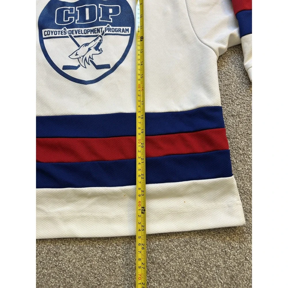 K1 Sportswear Hockey‎ Jersey Youth L White Blue Red Good CDP Coyotes Program 6